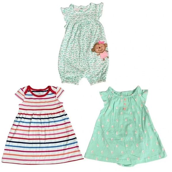 See of 3 Baby Girl Outfits 6M - 12M  - Carter’s & Old Navy - Nee & Like New - Picture 14 of 14